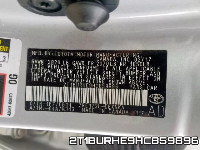 2T1BURHE9HC859896 фото 2