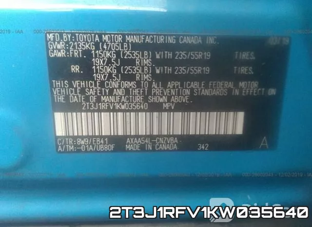 2T3J1RFV1KW035640 фото 10