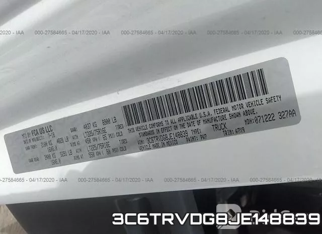 3C6TRVDG8JE148839 фото 10