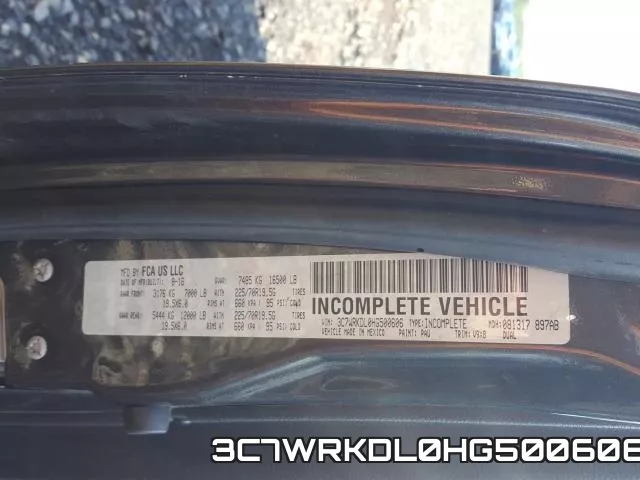 3C7WRKDL0HG500606 фото 2