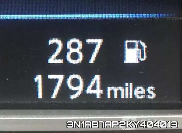 3N1AB7AP2KY404013 фото 8