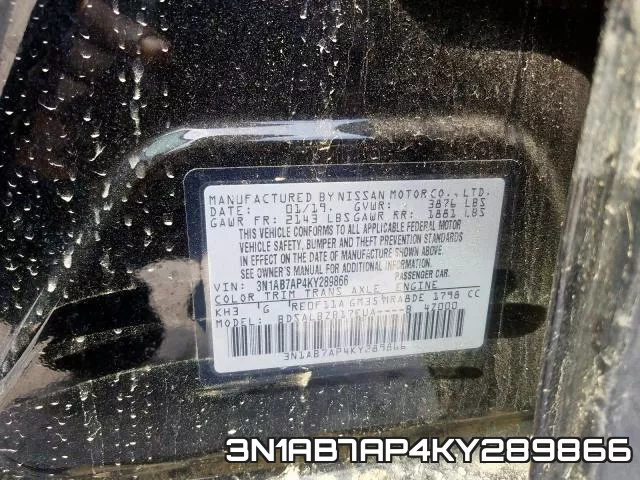 3N1AB7AP4KY289866 фото 2