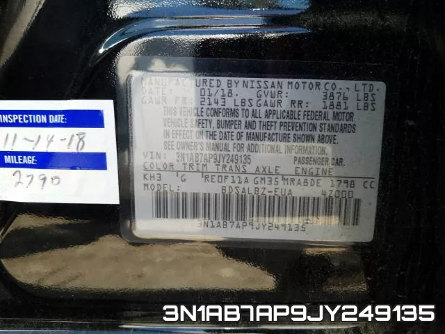 3N1AB7AP9JY249135 фото 2