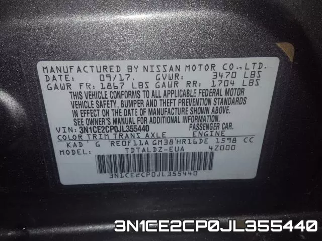 3N1CE2CP0JL355440 фото 2