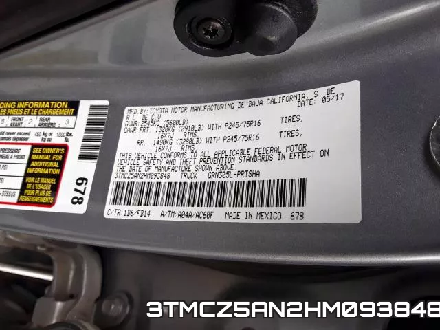 3TMCZ5AN2HM093848 фото 2