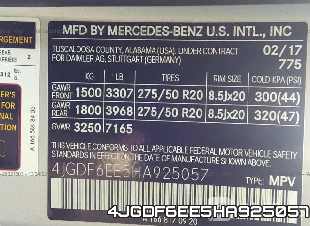4JGDF6EE5HA925057 фото 10