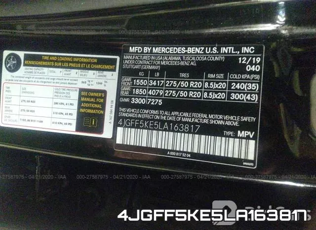 4JGFF5KE5LA163817 фото 10