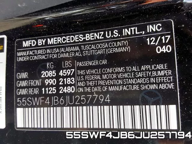 55SWF4JB6JU257794 фото 2