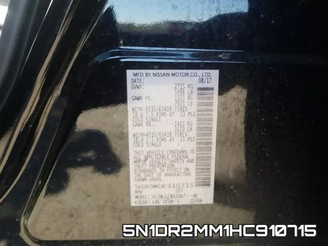 5N1DR2MM1HC910715 фото 2