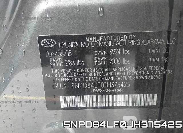 5NPD84LF0JH375425 фото 10