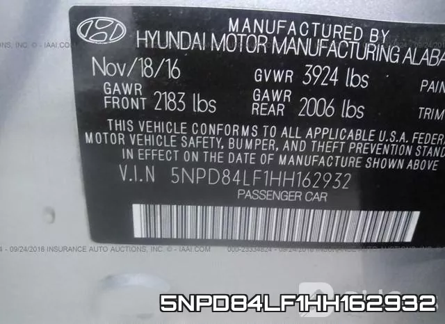 5NPD84LF1HH162932 фото 10