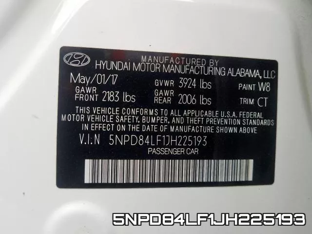 5NPD84LF1JH225193 фото 2