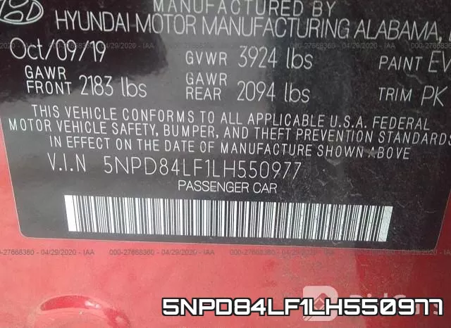 5NPD84LF1LH550977 фото 10