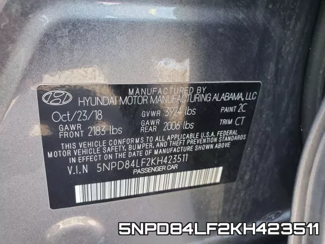 5NPD84LF2KH423511 фото 2