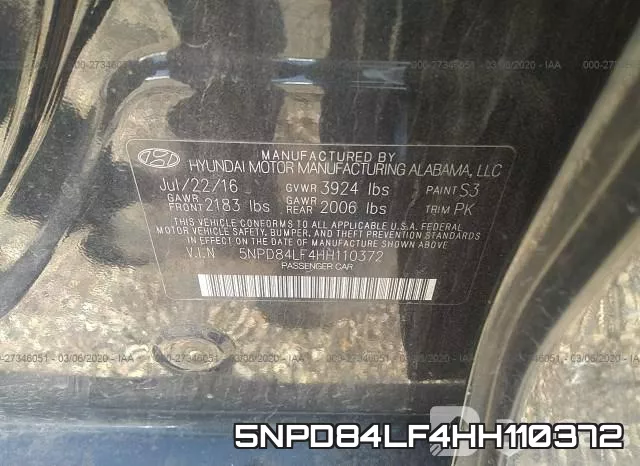 5NPD84LF4HH110372 фото 10