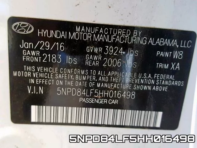 5NPD84LF5HH016498 фото 2