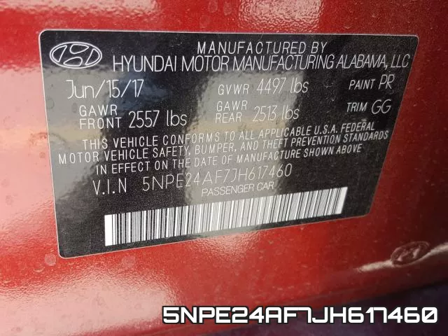 5NPE24AF7JH617460 фото 2