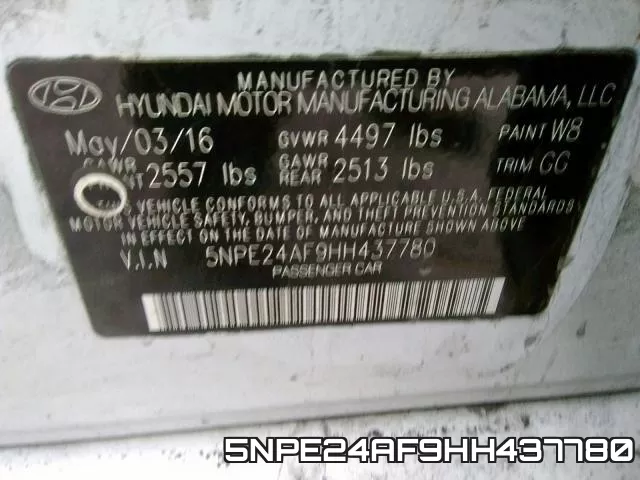 5NPE24AF9HH437780 фото 2