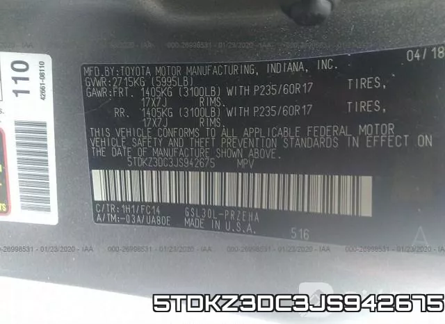 5TDKZ3DC3JS942675 фото 10