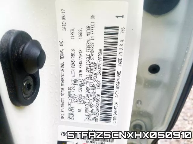 5TFAZ5CNXHX050910 фото 2