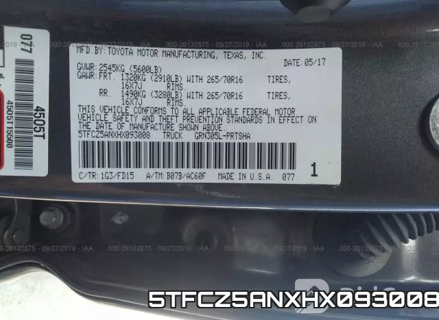 5TFCZ5ANXHX093008 фото 10