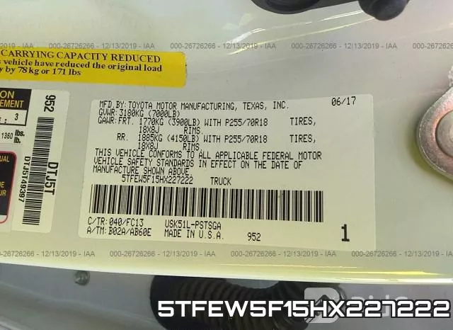 5TFEW5F15HX227222 фото 10
