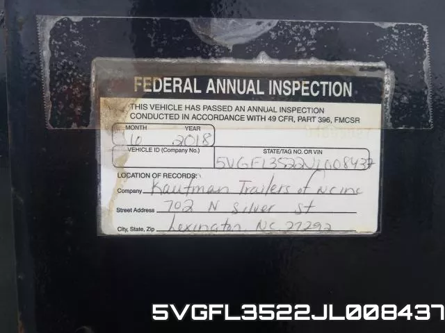 5VGFL3522JL008437 фото 9
