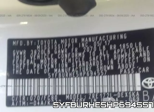 5YFBURHE5HP694557 фото 10