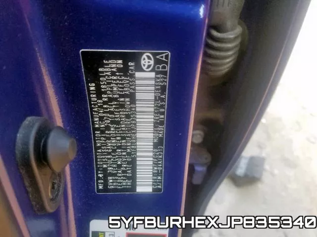 5YFBURHEXJP835340 фото 2