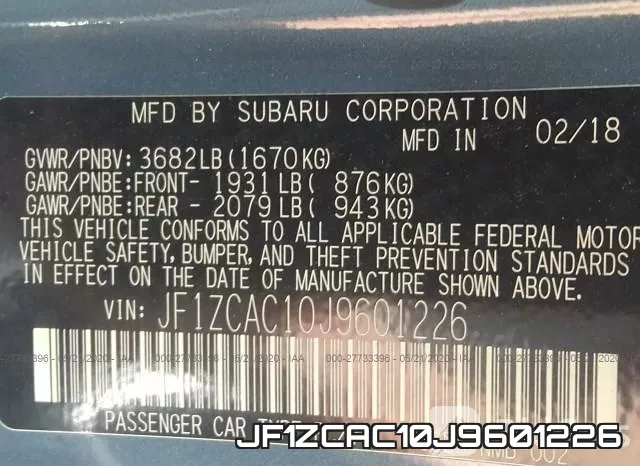 JF1ZCAC10J9601226 фото 9