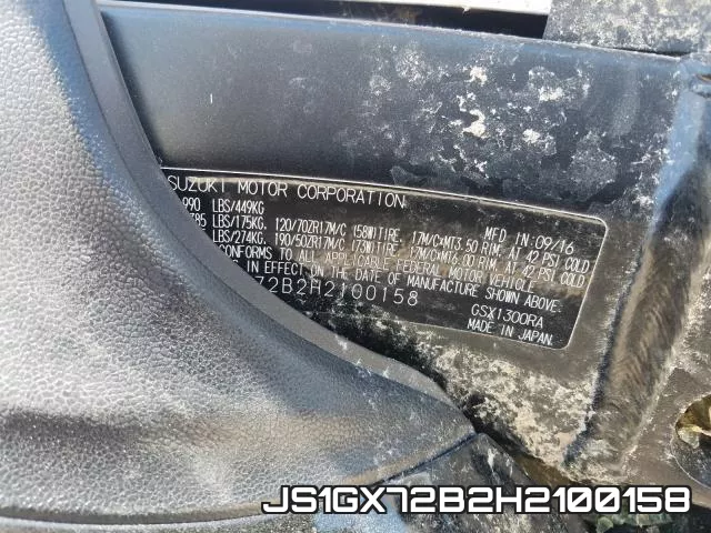 JS1GX72B2H2100158 фото 2