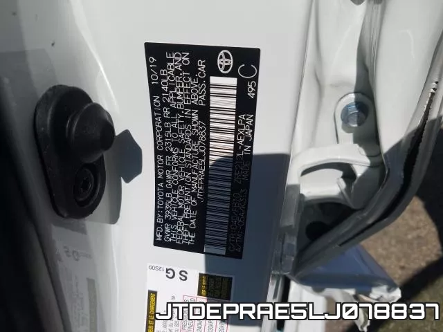 JTDEPRAE5LJ078837 фото 2