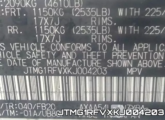 JTMG1RFVXKJ004203 фото 10