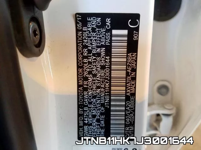 JTNB11HK7J3001644 фото 2