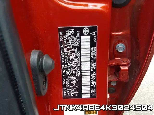 JTNK4RBE4K3024504 фото 2