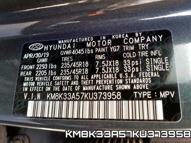KM8K33A57KU373958 фото 2