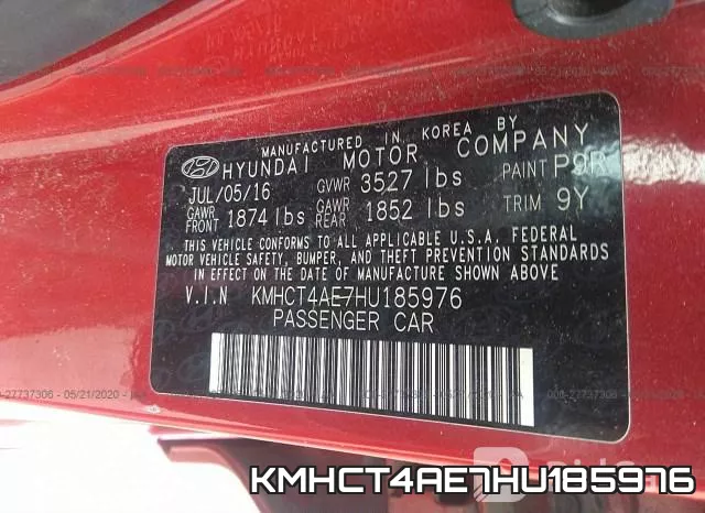 KMHCT4AE7HU185976 фото 10