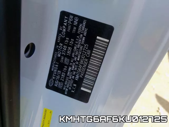 KMHTG6AF6KU012725 фото 2