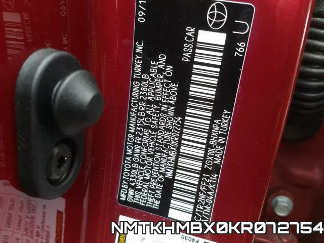 NMTKHMBX0KR072754 фото 2