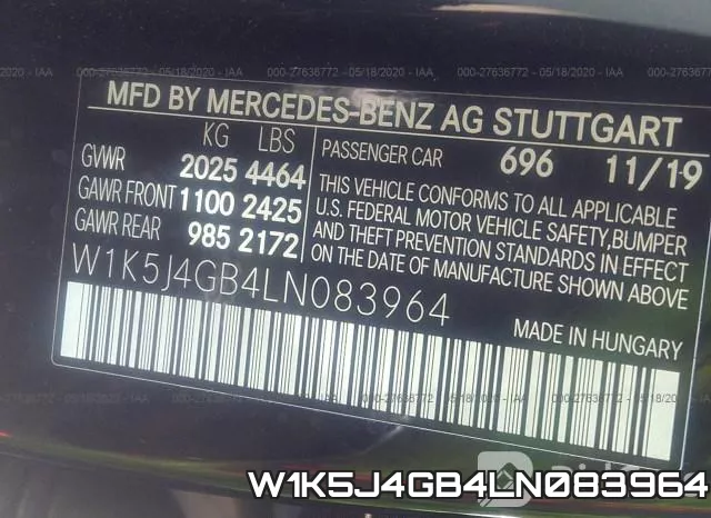 W1K5J4GB4LN083964 фото 9