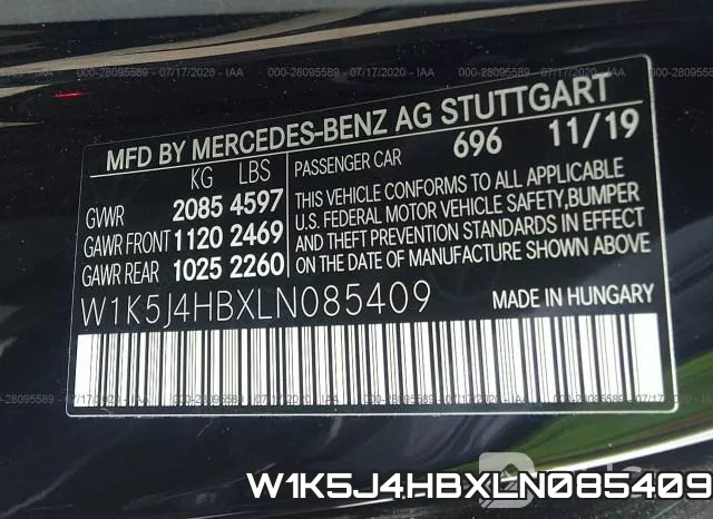 W1K5J4HBXLN085409 фото 10