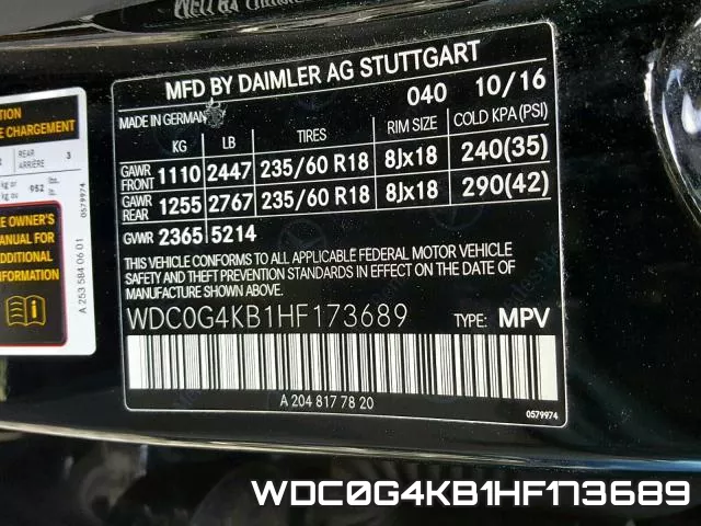 WDC0G4KB1HF173689 фото 2