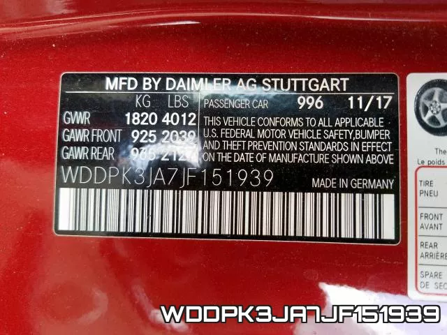 WDDPK3JA7JF151939 фото 2