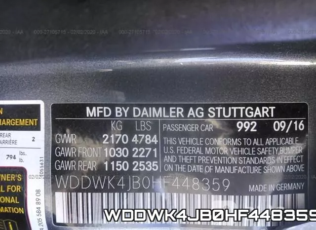 WDDWK4JB0HF448359 фото 9