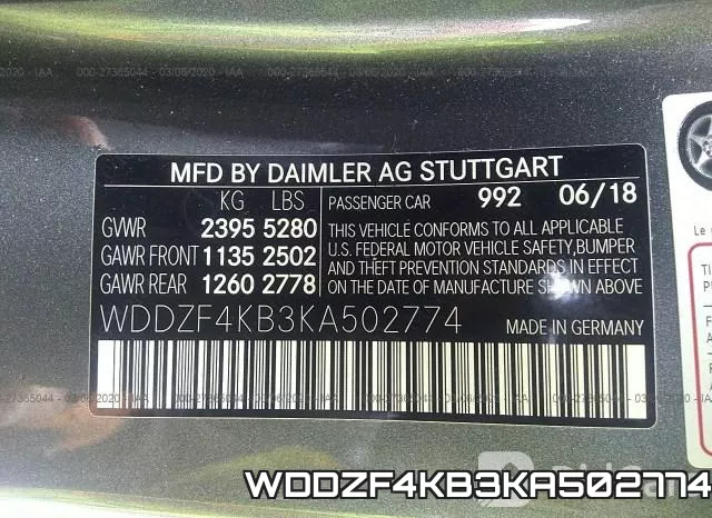 WDDZF4KB3KA502774 фото 10