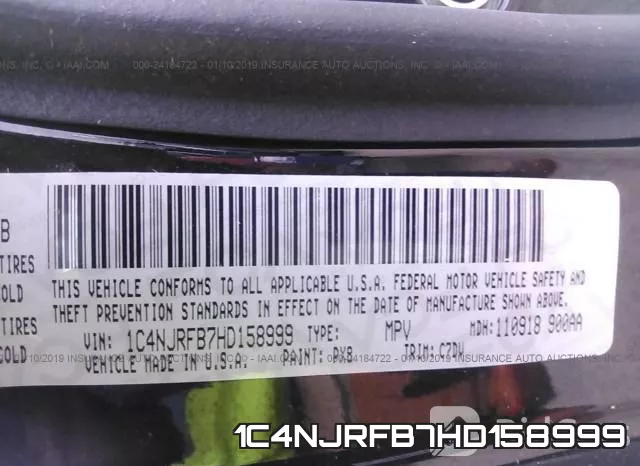 1C4NJRFB7HD158999 фото 10