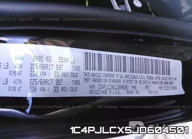 1C4PJLCX5JD604501 фото 10