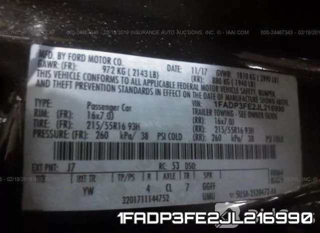 1FADP3FE2JL216990 фото 10