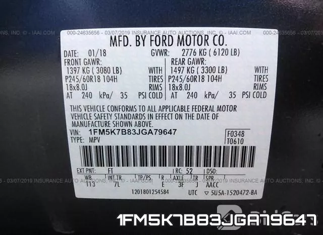 1FM5K7B83JGA79647 фото 10