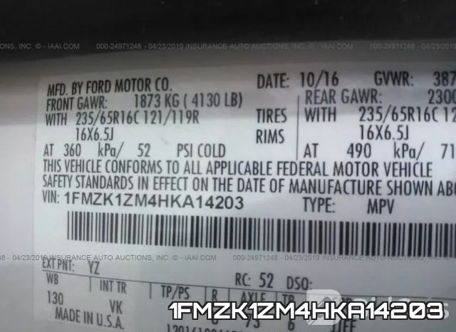 1FMZK1ZM4HKA14203 фото 10